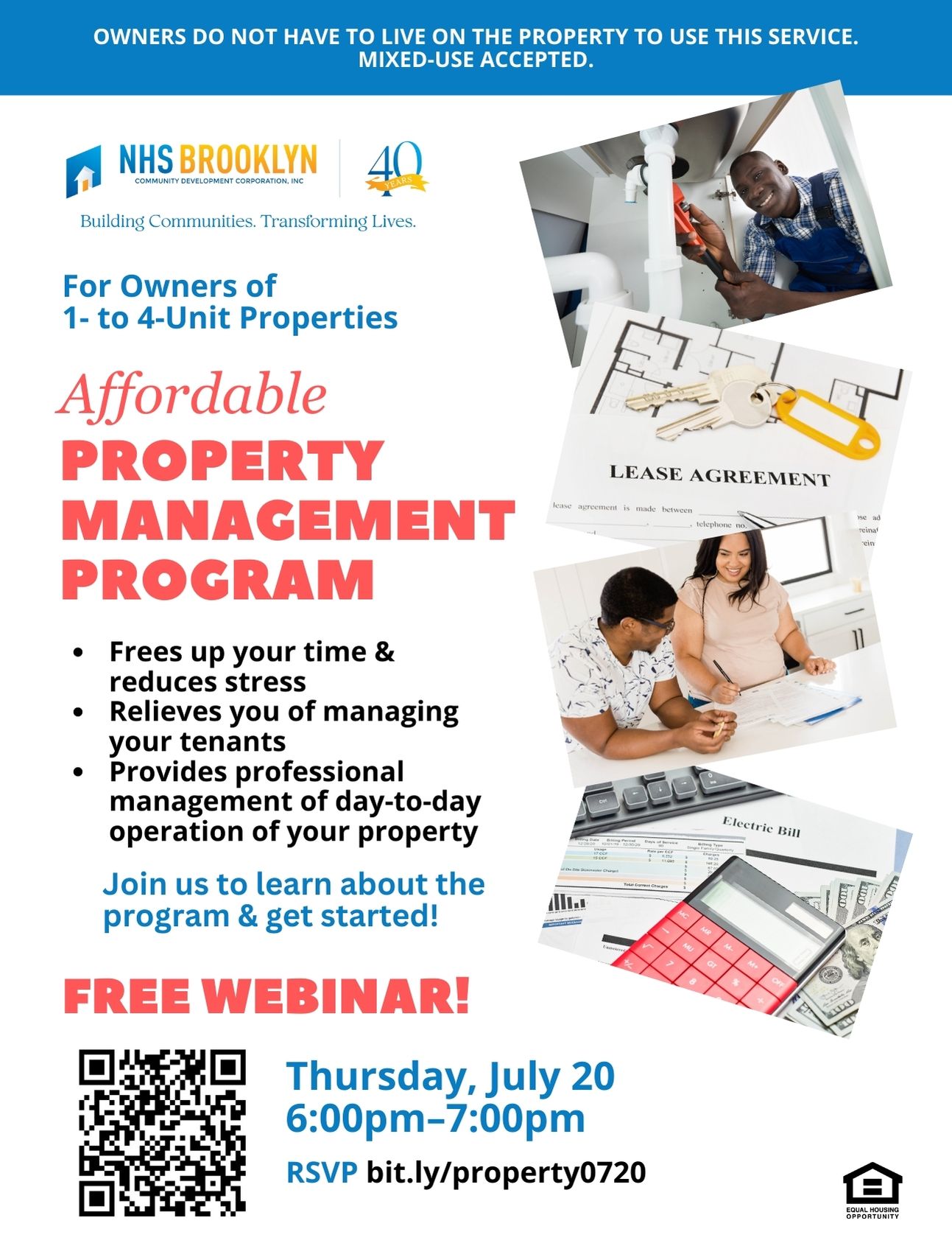 2023-Property Management Webinar for Owners 07202023 flyer with QR code updated