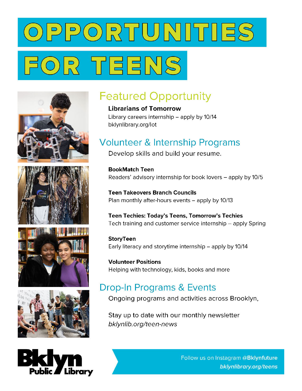 Internships Opportunities for Teens