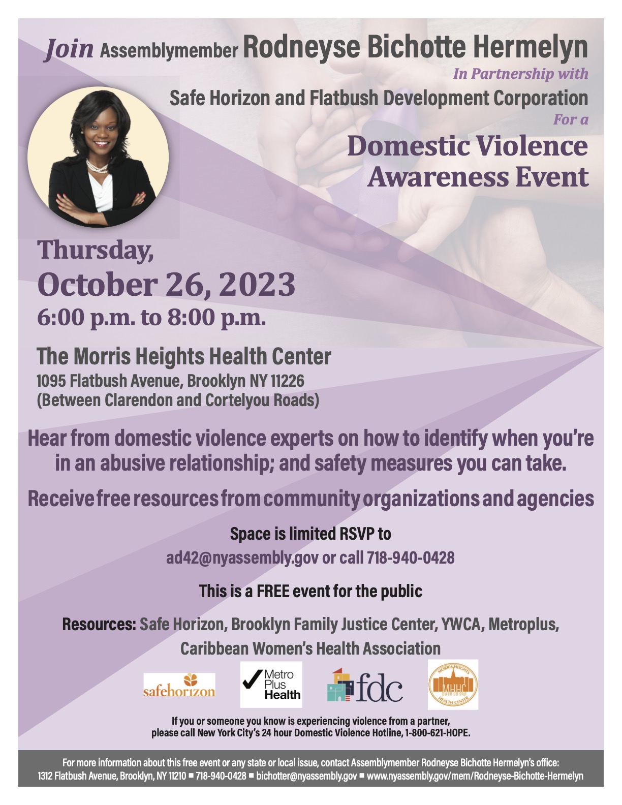 2023-Assemblymember Bichotte Hermelyn Domestic Violence Awareness Event 10.26.23