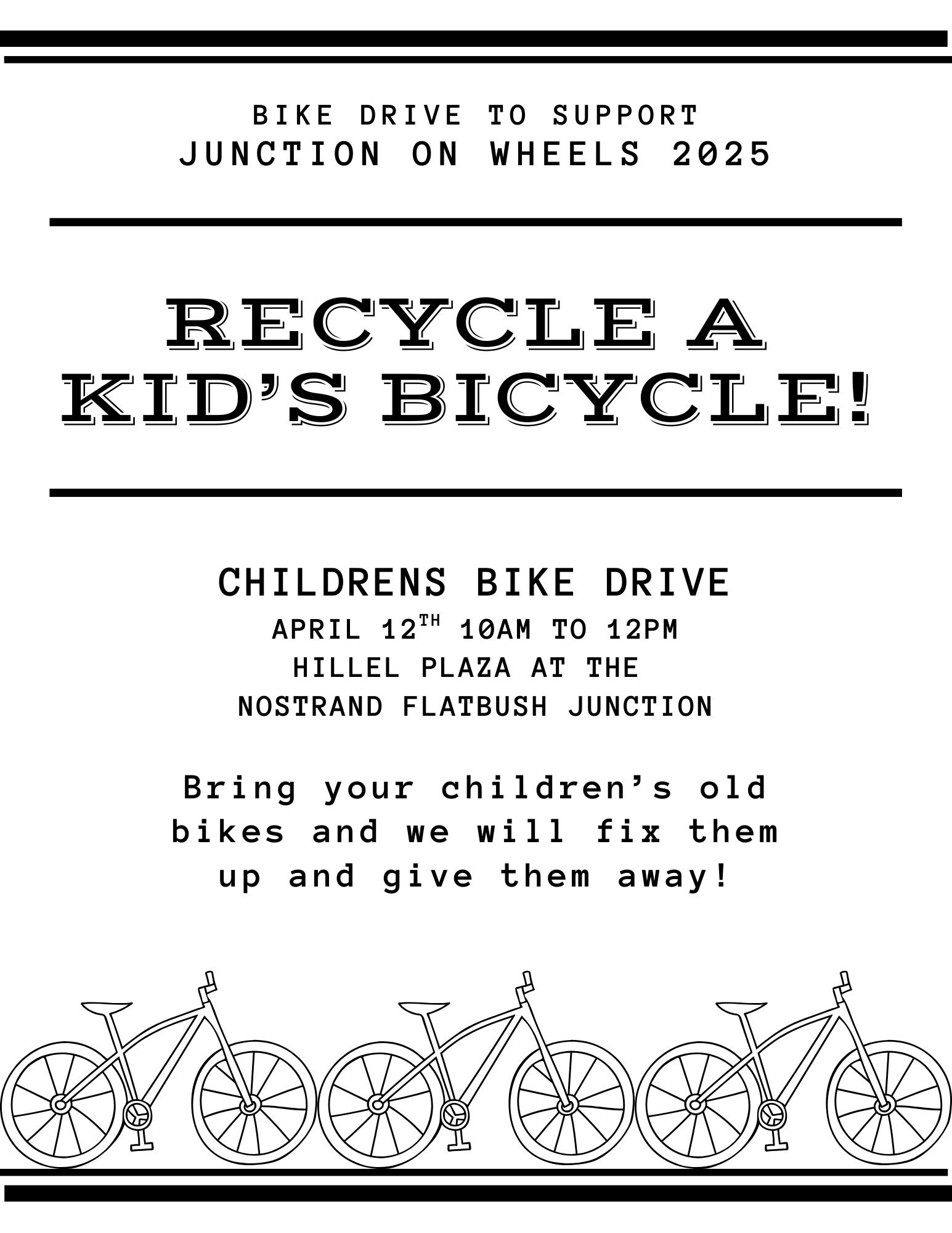 2025-Bike Drive for Junction On Wheels 2025